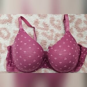 Victoria's Secret Cherry Print Bra in Pink